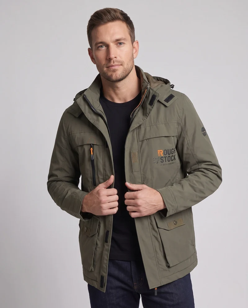 Herren Arctic-Comfort Parka mit voller Futter aus Kunstfell und multifunktionalen Taschen Nord Taschen