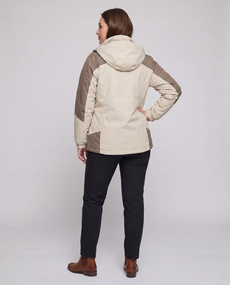 Damen Zweiteiler Outdoor-Jacke mit abnehmbarer Fleece-Innenjacke und wasserdichter Membran Nord Taschen