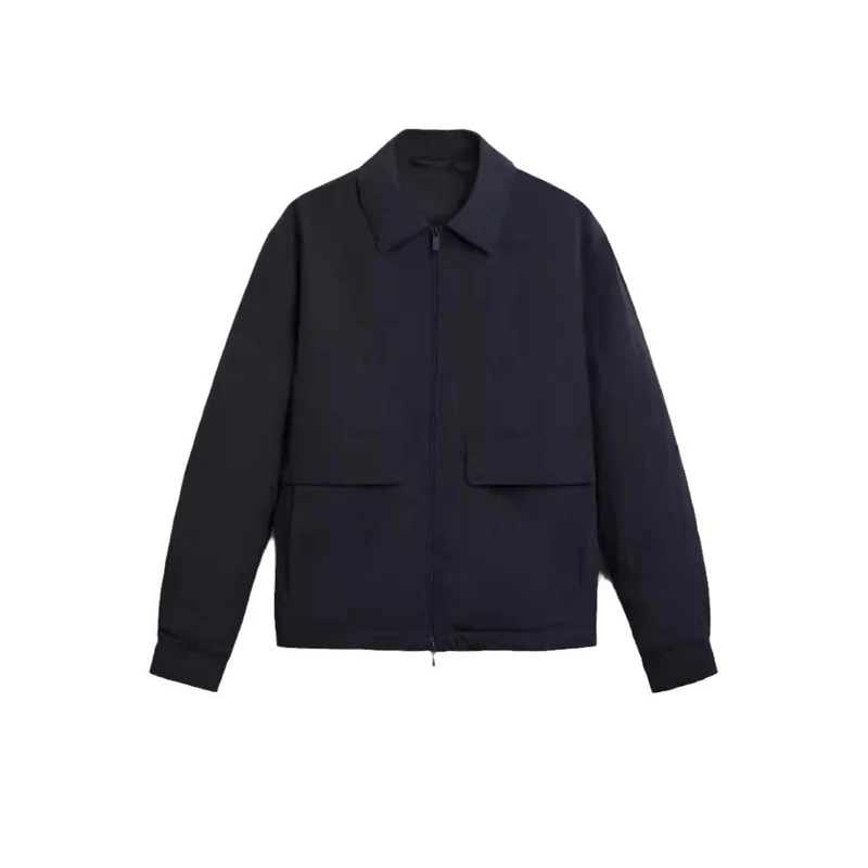 Herren Leichte Utility-Blousonjacke mit Hemdkragen und aufgesetzten Pattentaschen Nord Taschen