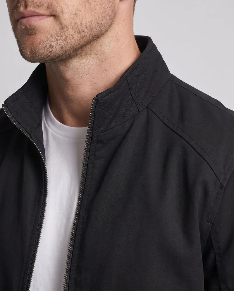 Leichte Herren-Bomberjacke mit Stehkragen, gerippten Bündchen und Reißverschluss-Taschen Nord Taschen