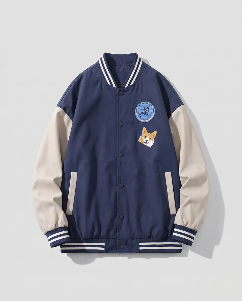 Unisex Stylische Übergroße Collegejacke Nord Taschen