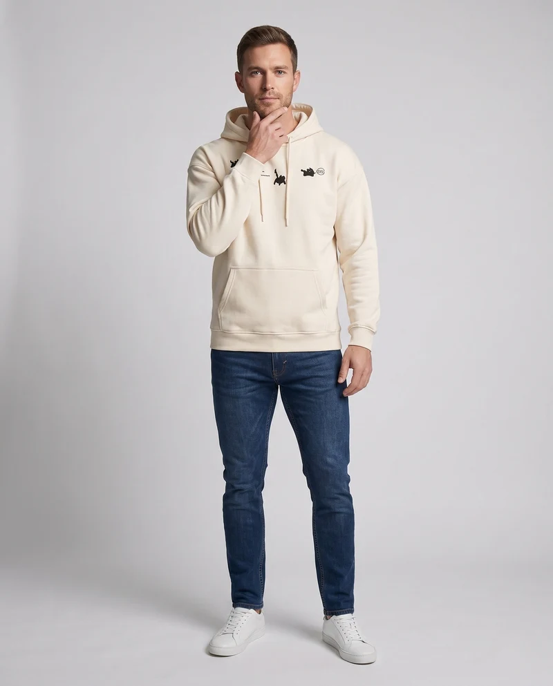 Unisex Übergröße Hoodie mit kreativem Druck Nord Taschen