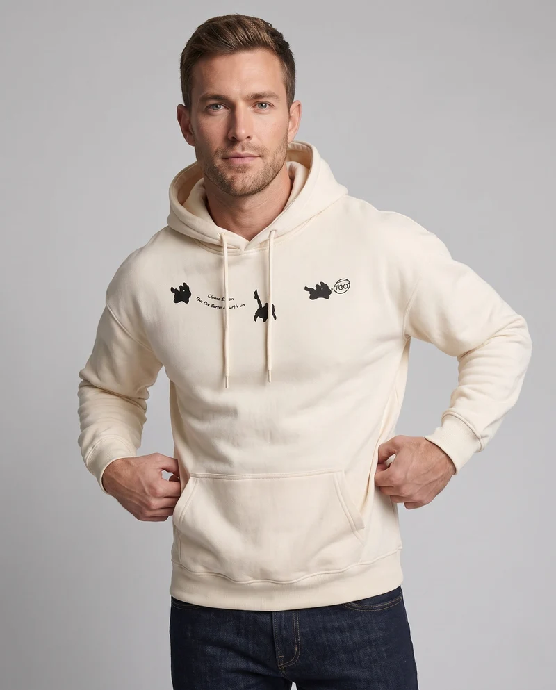 Unisex Übergröße Hoodie mit kreativem Druck Nord Taschen