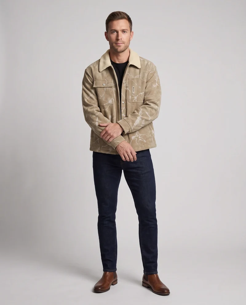 Herren Bequeme und stilvolle Cordjacke Nord Taschen