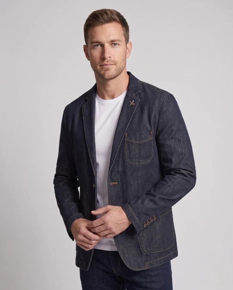 Herren Denim Blazer Nord Taschen