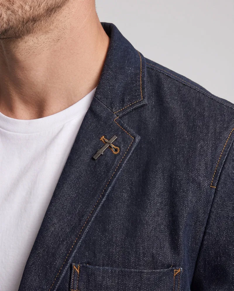 Herren Denim Blazer Nord Taschen