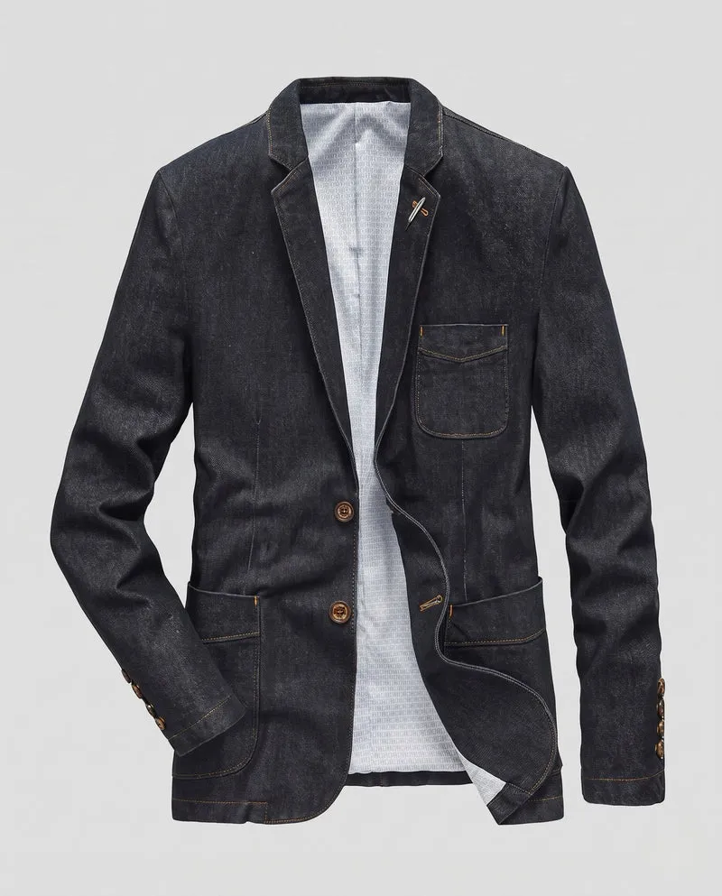 Herren Denim Blazer Nord Taschen