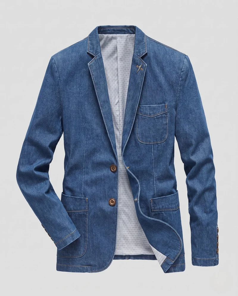 Herren Denim Blazer Nord Taschen