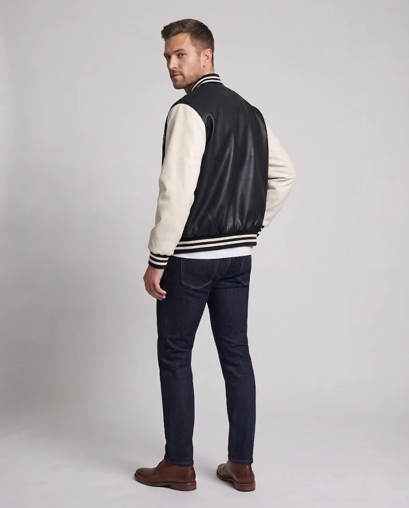 Herren Elegante Bomberjacke mit gesticktem Design Nord Taschen