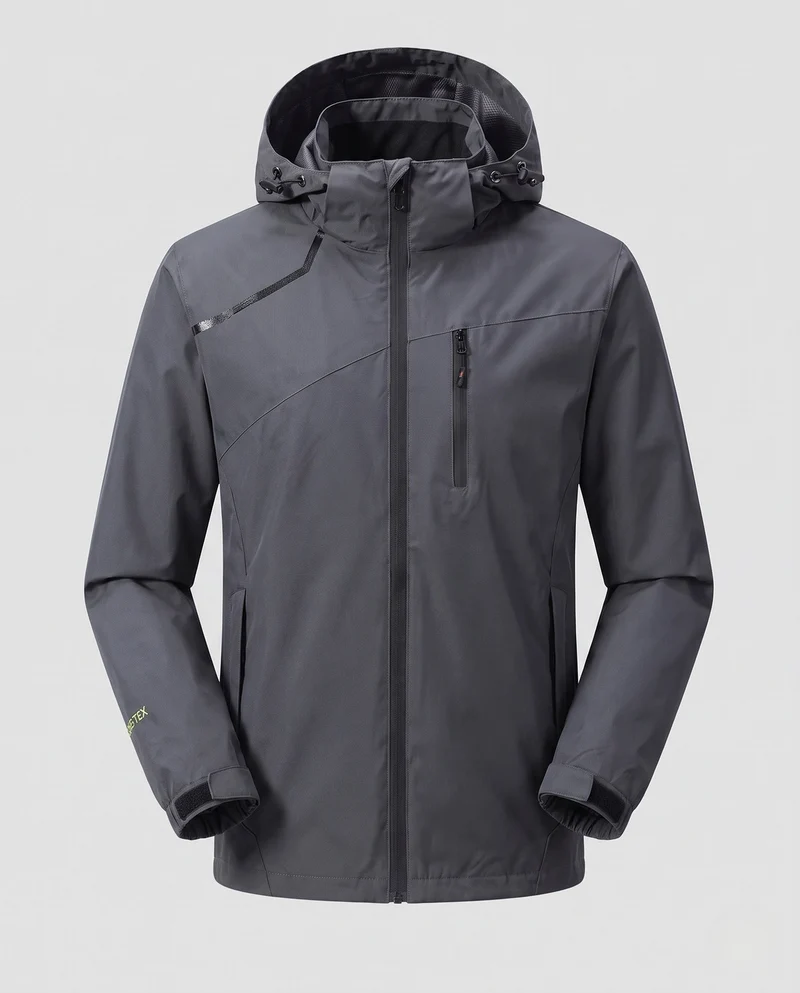 Herren Funktionale Regenjacke Nord Taschen