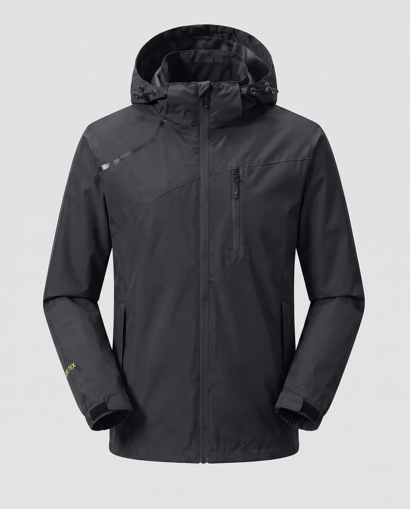 Herren Funktionale Regenjacke Nord Taschen