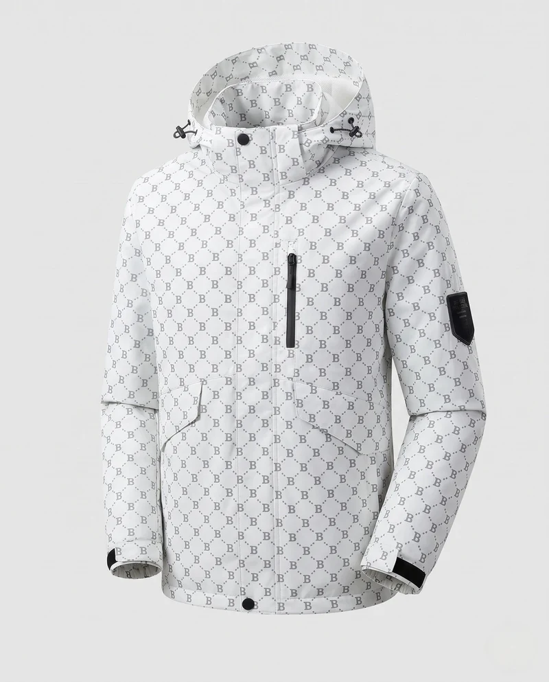 Herren Modische Funktionsjacke mit Kapuze Nord Taschen
