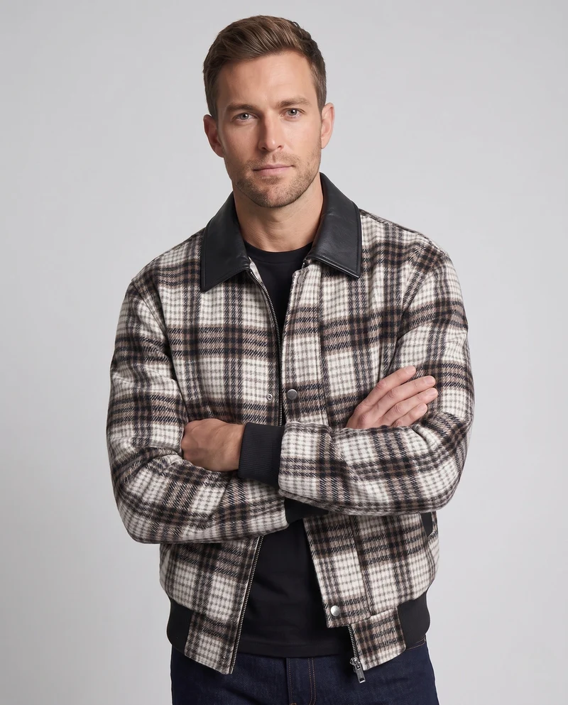Herren Modische Karojacke Nord Taschen