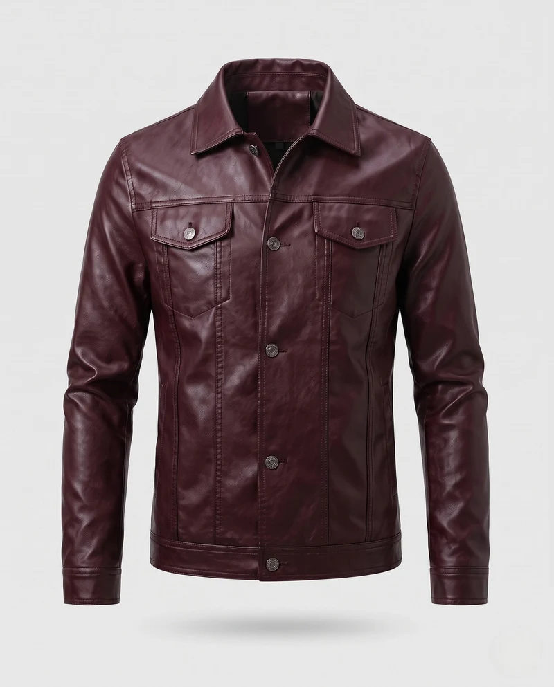 Herren Modische Kunstlederjacke Nord Taschen