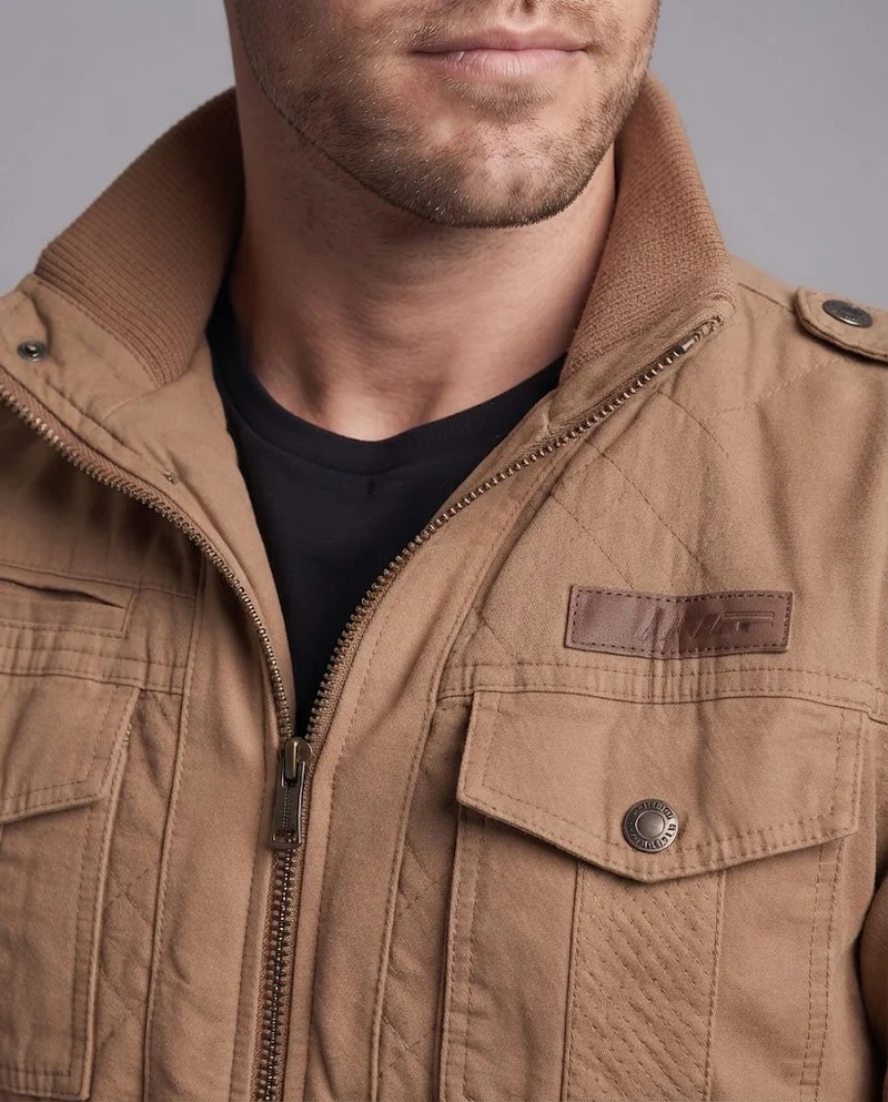 Herren Winterjacke mit Fleece-Futter und multifunktionalen Taschen Nord Taschen