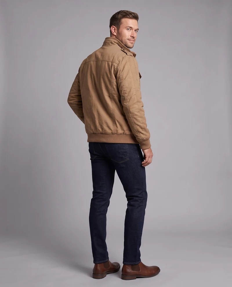 Herren Winterjacke mit Fleece-Futter und multifunktionalen Taschen Nord Taschen