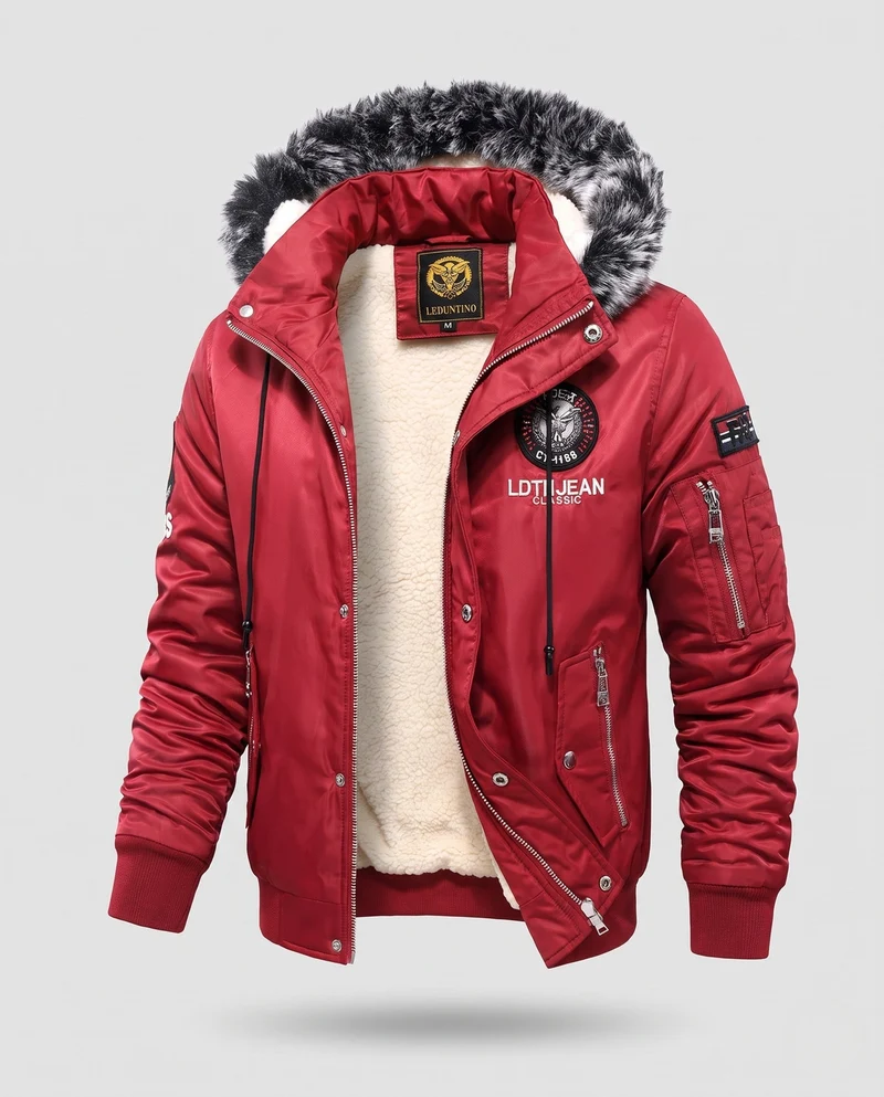 Herren Winterjacke mit Fleecefutter Nord Taschen