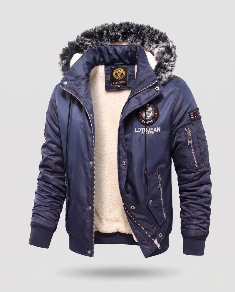 Herren Winterjacke mit Fleecefutter Nord Taschen