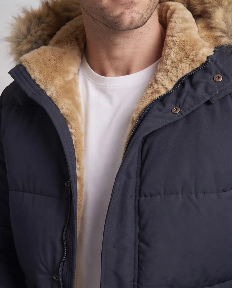 Herren Winterjacke mit Kunstfell-Futter Nord Taschen