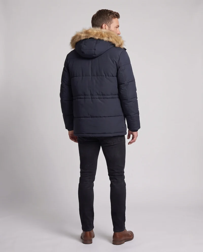 Herren Winterjacke mit Kunstfell-Futter Nord Taschen