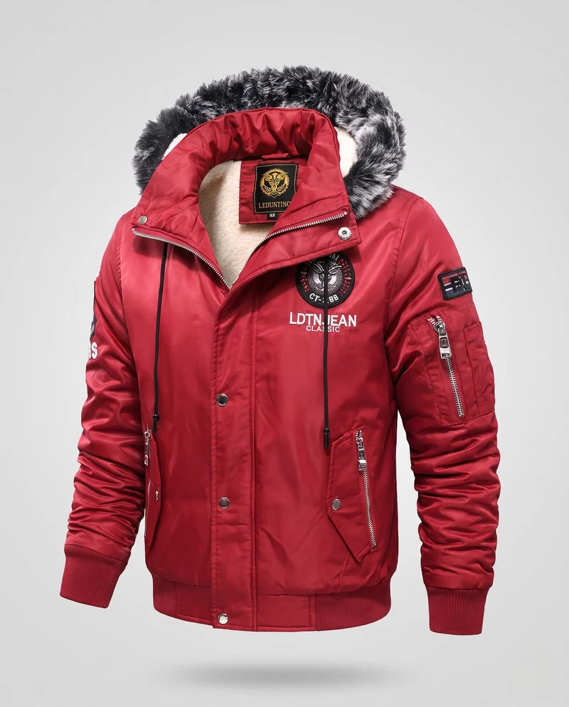 Herren Winterjacke mit Teddyfutter Nord Taschen