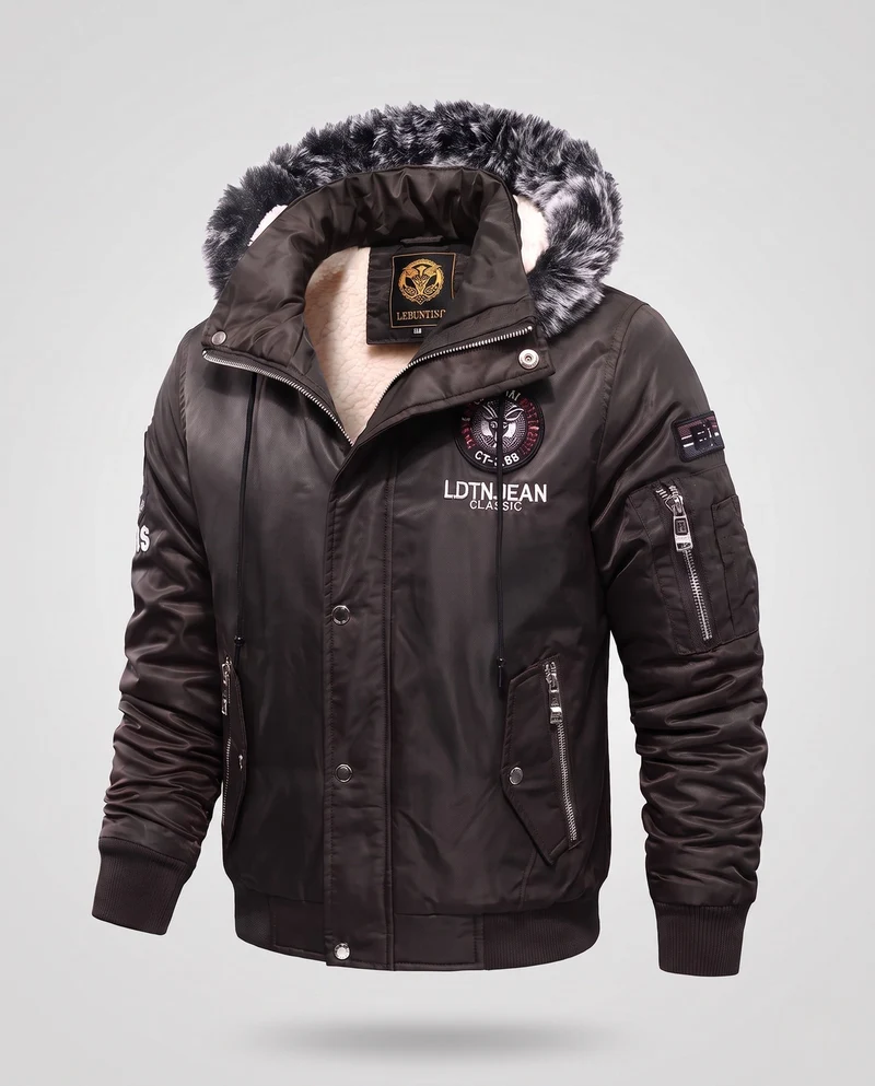 Herren Winterjacke mit Teddyfutter Nord Taschen