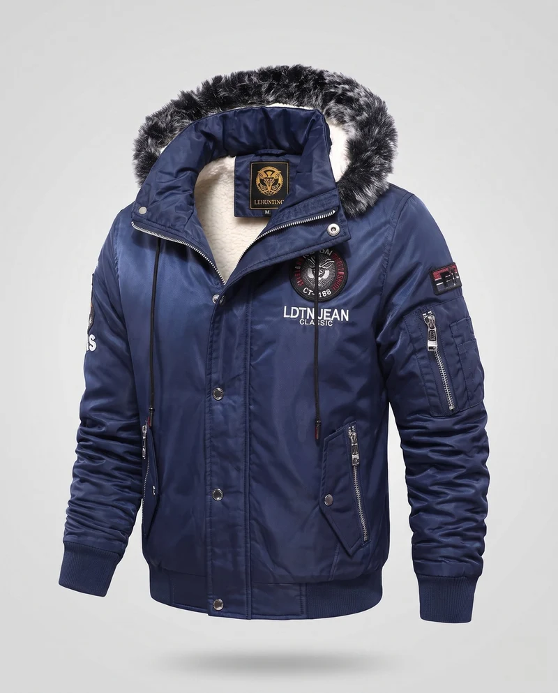Herren Winterjacke mit Teddyfutter Nord Taschen