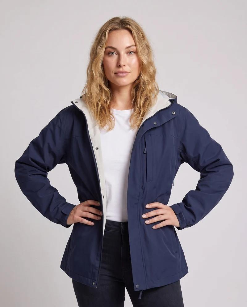 Damen Atmungsaktive Regenjacke Nord Taschen