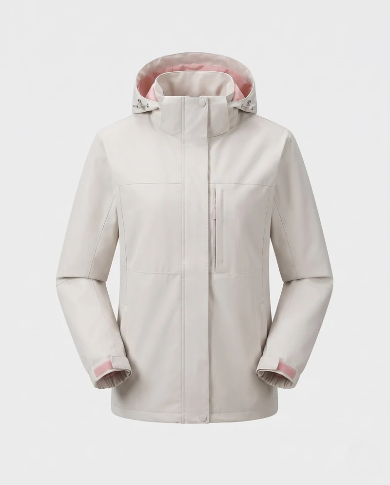 Damen Atmungsaktive Regenjacke Nord Taschen