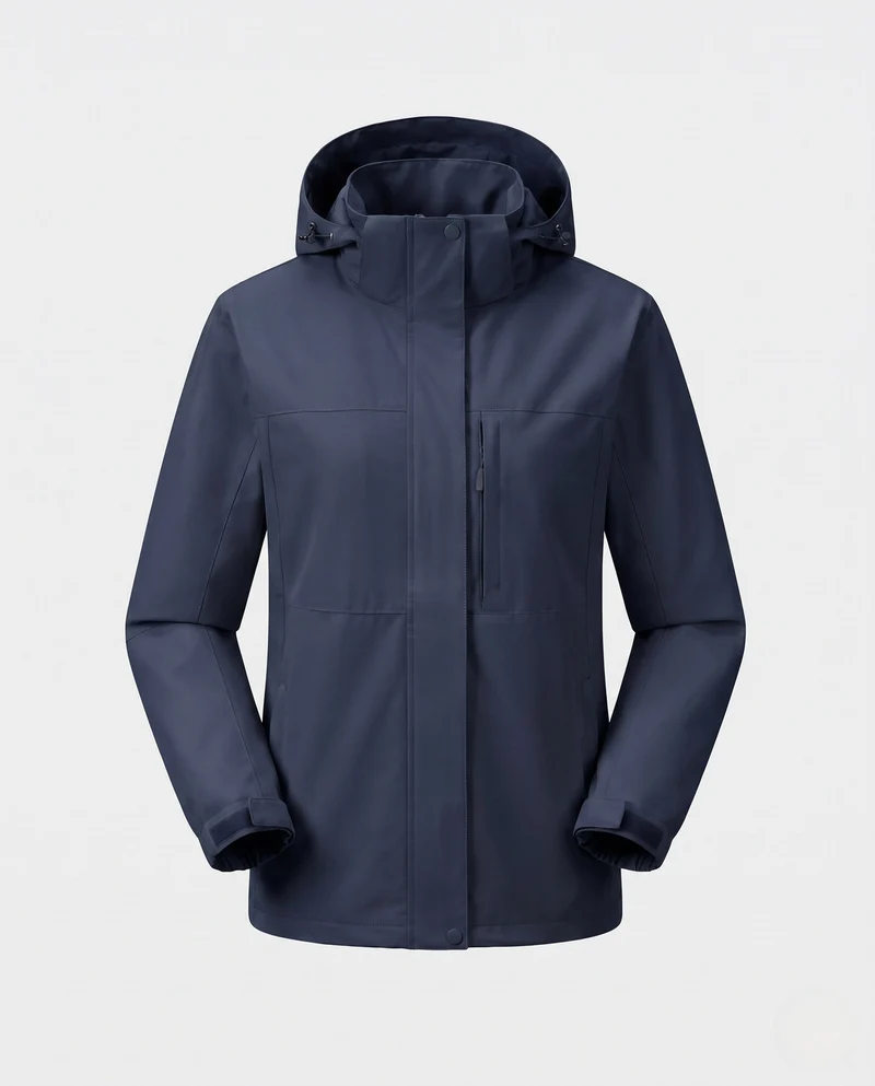 Damen Atmungsaktive Regenjacke Nord Taschen