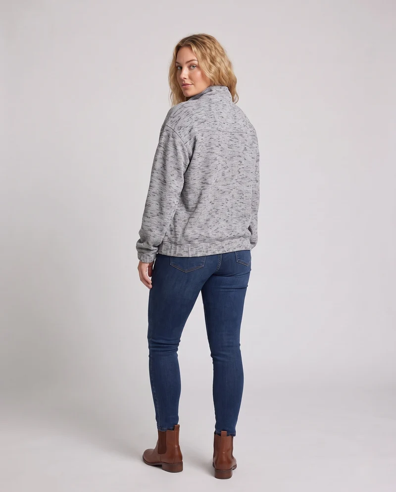 Damen Bequeme Sweatjacke mit praktischem Hochkragen Nord Taschen