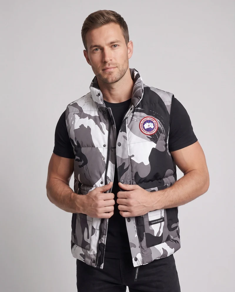 Herren isolierte Pufferweste mit hohem Stehkragen, winddichter Vorderseite und multifunktionalen Taschen Nord Taschen