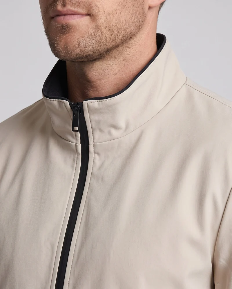 Leichte winddichte Softshell Bomberjacke für Herren mit hohem Stehkragen und verstecktem Reißverschluss vorne Nord Taschen