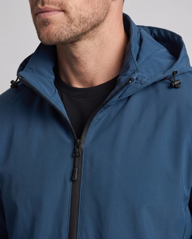 Herren leichte winddichte Hoodie-Jacke mit wärmendem Fleece-Futter und Reißverschlusstaschen Nord Taschen