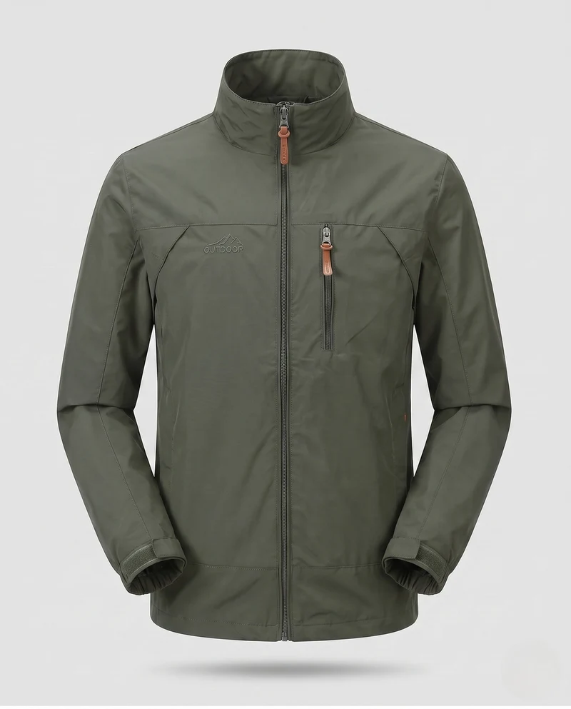 Leichte winddichte Freizeit-Zip-Jacke für Männer mit Brust-Reißverschlusstasche Nord Taschen