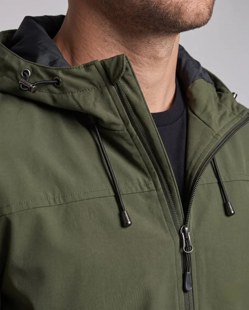 Leichte wind- und wasserabweisende Herrenjacke mit Kapuze und verstellbarer Kapuze sowie Reißverschlusstaschen Nord Taschen
