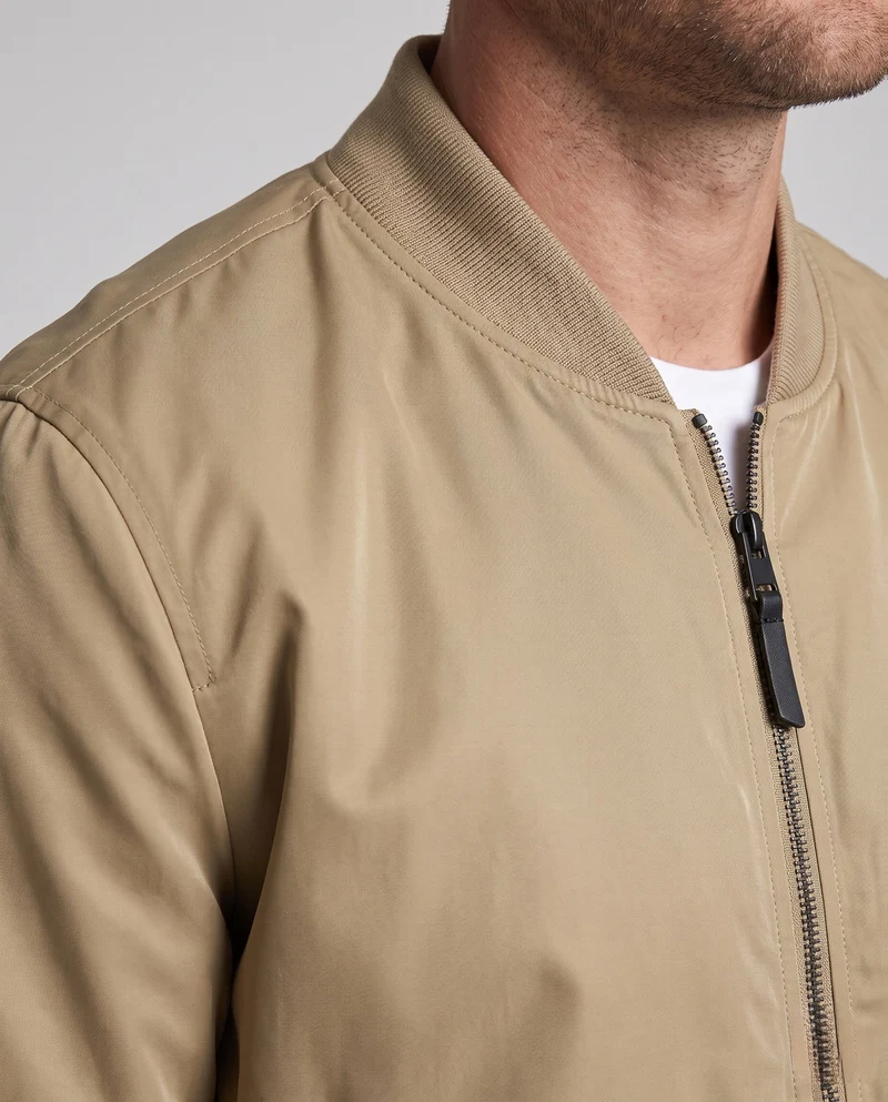 Leichte gepolsterte Bomberjacke für Herren im Aviator-Design mit Reißverschluss-Taschen und Zwei-Wege-Reißverschluss Nord Taschen