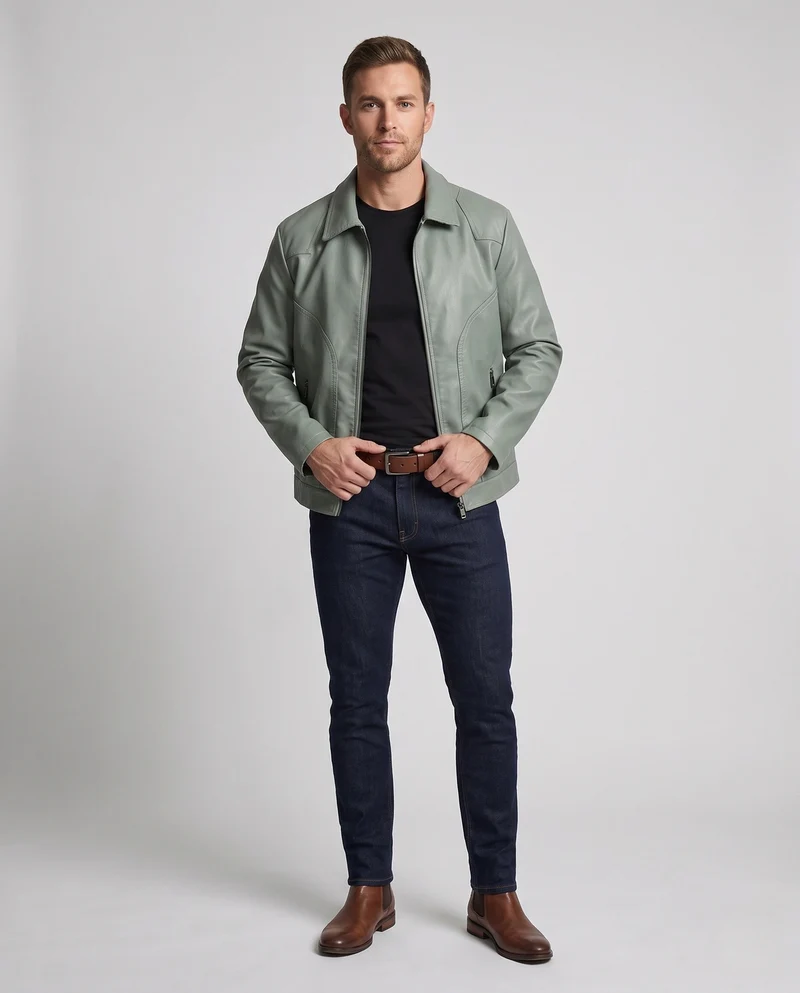 Herren Elegante Skinnjacke Nord Taschen