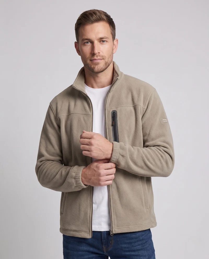 Herren Fleece-Jacke mit Reißverschluss Nord Taschen