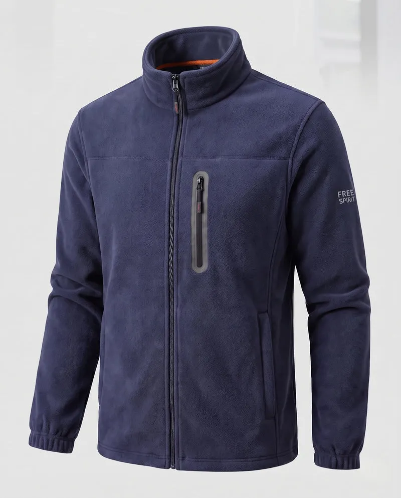 Herren Fleece-Jacke mit Reißverschluss Nord Taschen