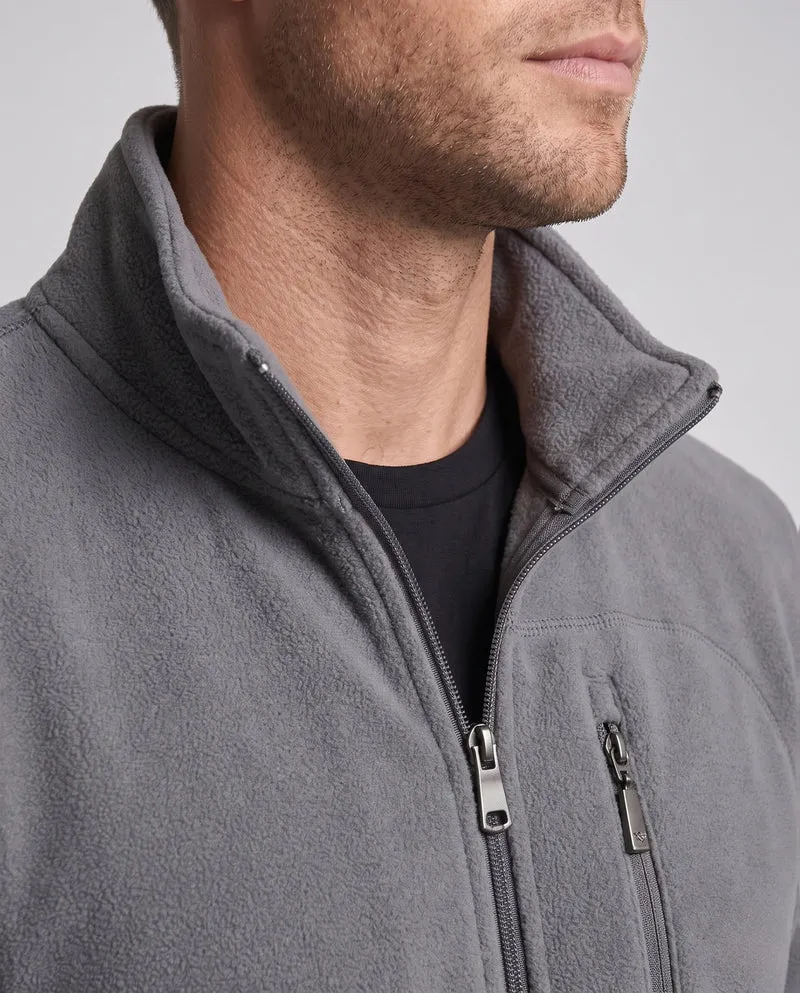 Herren Fleecejacke mit hohem Kragen Nord Taschen
