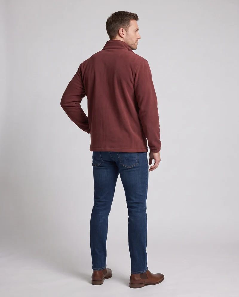 Herren Fleecejacke mit Stehkragen Nord Taschen