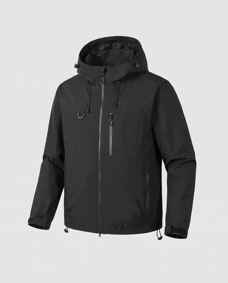 Herren Funktionale Regenjacke Nord Taschen