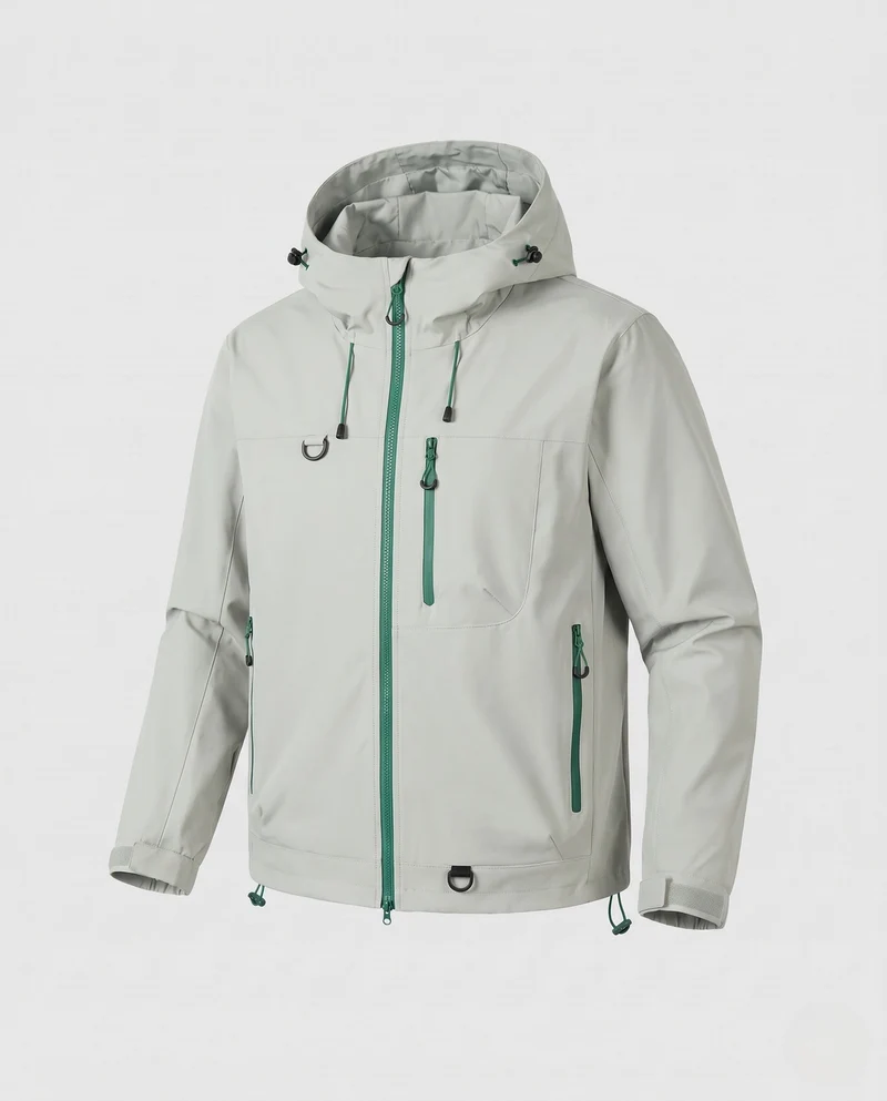 Herren Funktionale Regenjacke Nord Taschen
