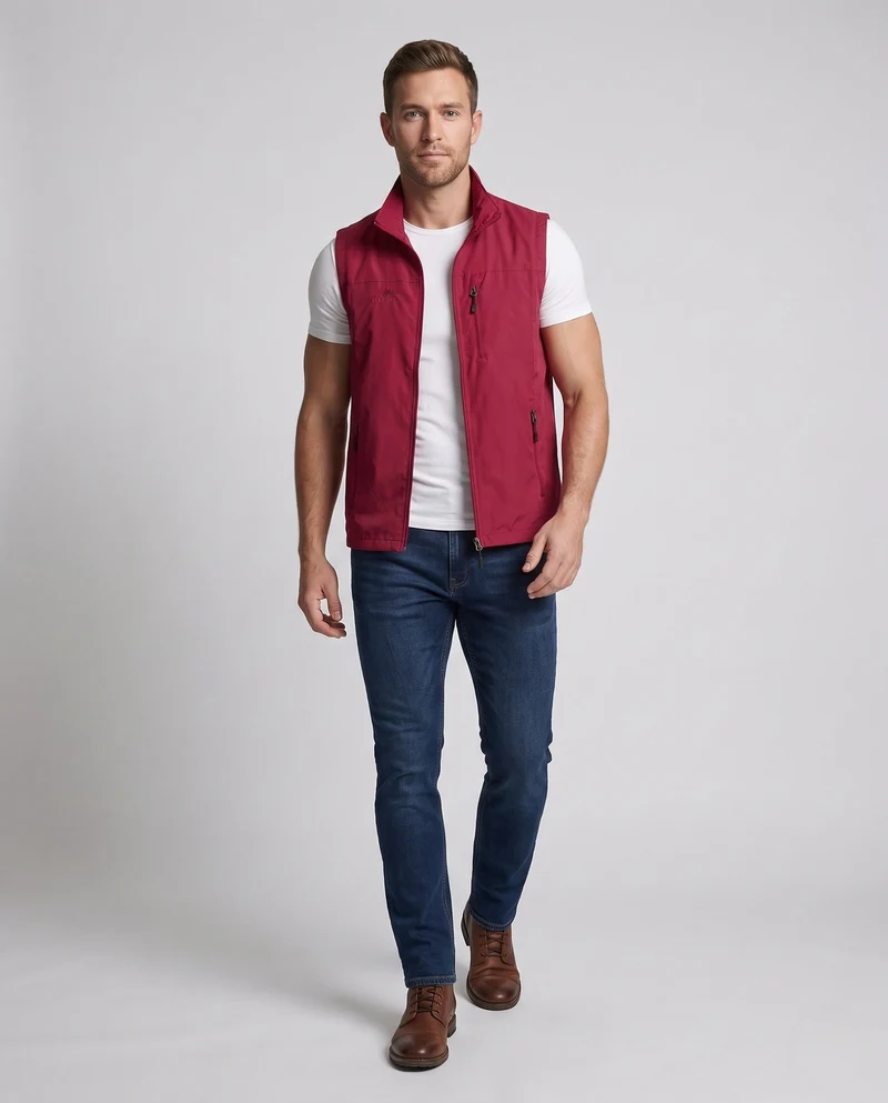 Herren Funktionale Steppweste Nord Taschen