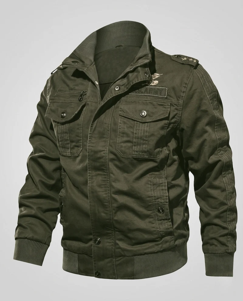 Herren Gefütterte Utility-Jacke Nord Taschen