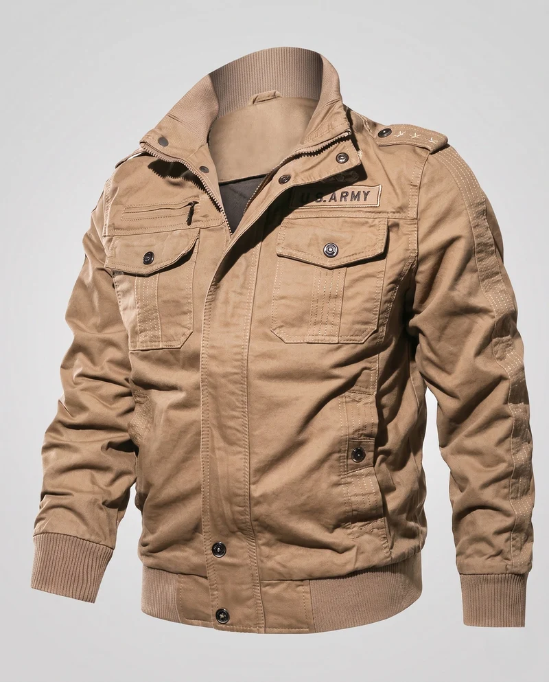 Herren Gefütterte Utility-Jacke Nord Taschen