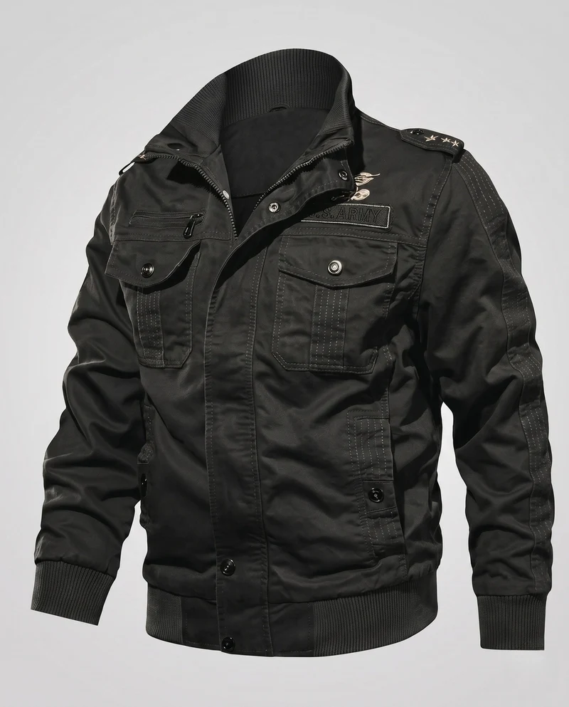 Herren Gefütterte Utility-Jacke Nord Taschen