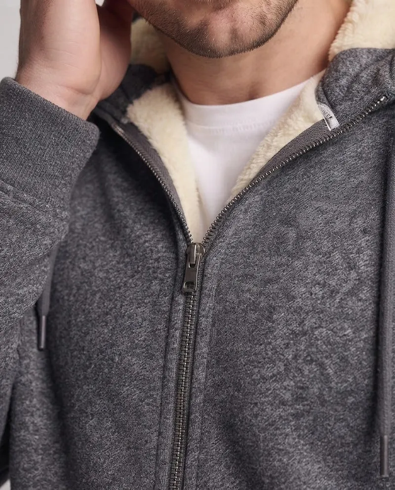 Herren Gemütliche Fleecejacke mit Kapuze Nord Taschen