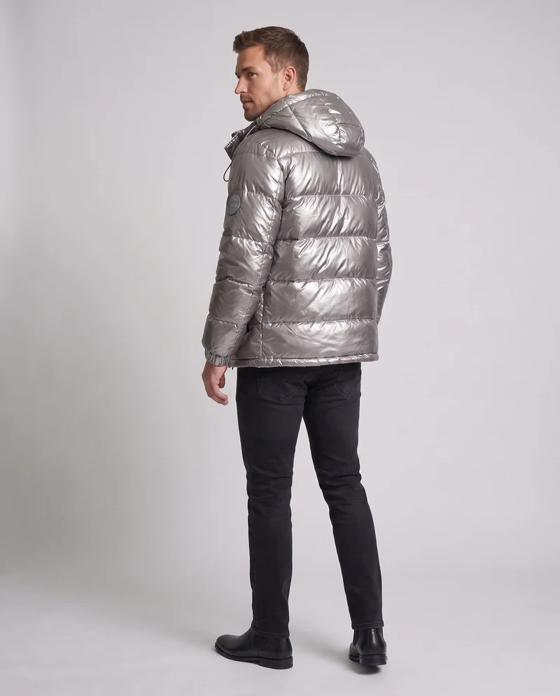 Herren Hochglänzende Steppjacke Nord Taschen